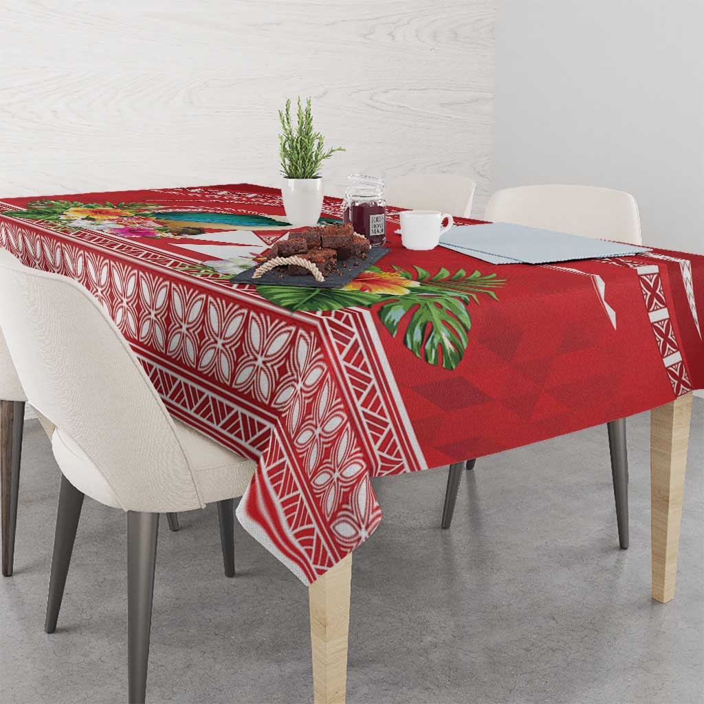 Wallis et Futuna Kingfisher Tablecloth Polynesian Tropical Flowers LT9 - Polynesian Pride
