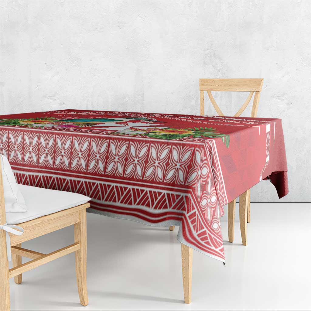 Wallis et Futuna Kingfisher Tablecloth Polynesian Tropical Flowers LT9 - Polynesian Pride