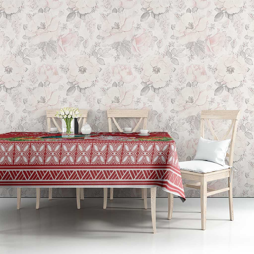 Wallis et Futuna Kingfisher Tablecloth Polynesian Tropical Flowers LT9 - Polynesian Pride