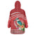 Wallis et Futuna Kingfisher Wearable Blanket Hoodie Polynesian Tropical Flowers