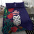 Maori Wheku Meri Kirihimete Personalised Bedding Set All Blue Indigenous Maori Motif - Polynesian Pride