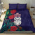 Maori Wheku Meri Kirihimete Personalised Bedding Set All Blue Indigenous Maori Motif - Polynesian Pride
