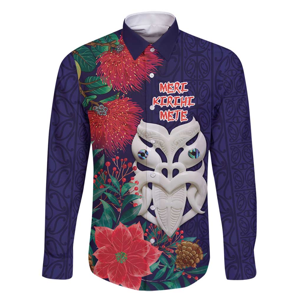 Maori Wheku Meri Kirihimete Personalised Family Matching Off Shoulder Short Dress and Hawaiian Shirt All Blue Indigenous Maori Motif - Polynesian Pride