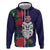 Maori Wheku Meri Kirihimete Personalised Hoodie All Blue Indigenous Maori Motif - Polynesian Pride