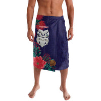 Maori Wheku Meri Kirihimete Personalised Lavalava All Blue Indigenous Maori Motif - Polynesian Pride
