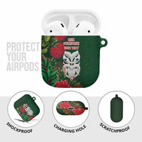 Maori Wheku Meri Kirihimete Personalised AirPods Case All Green Indigenous Maori Motif - Polynesian Pride
