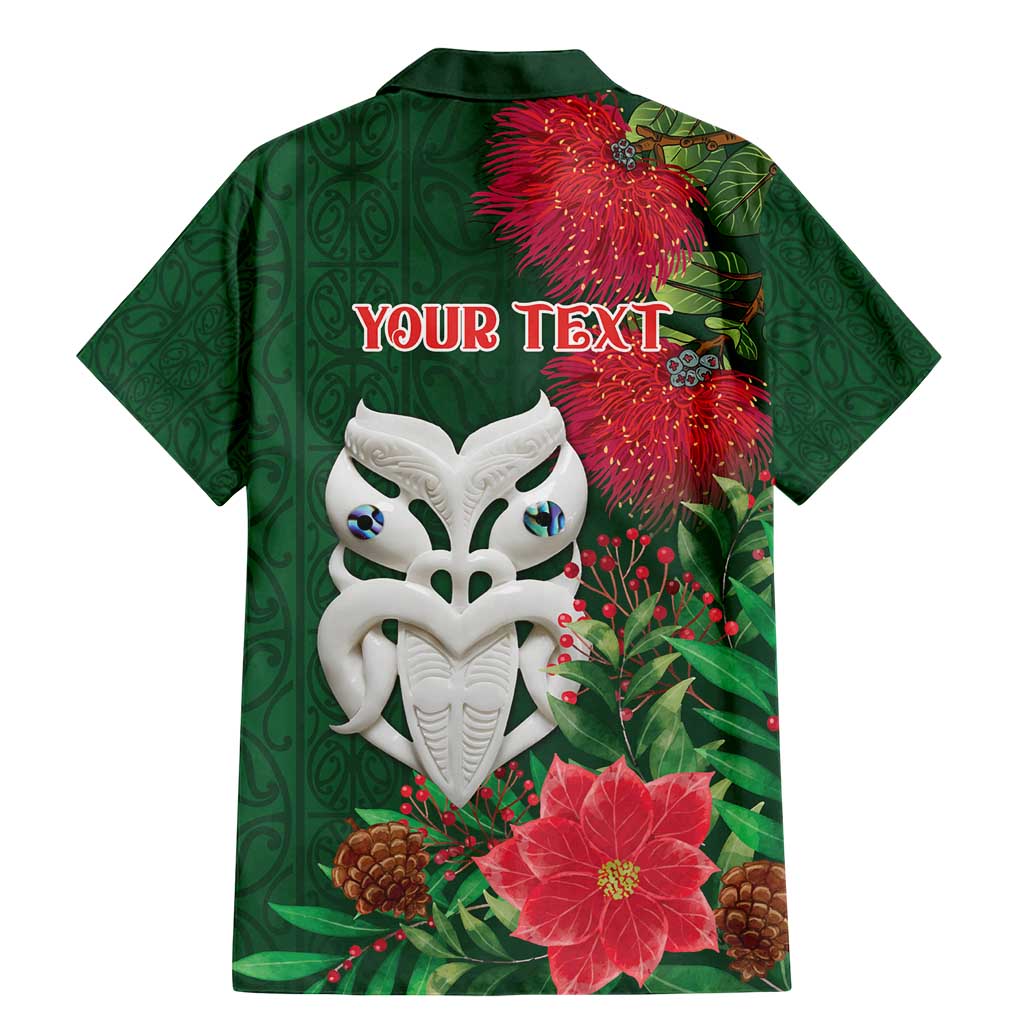 Maori Wheku Meri Kirihimete Personalised Family Matching Mermaid Dress and Hawaiian Shirt All Green Indigenous Maori Motif - Polynesian Pride