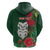 Maori Wheku Meri Kirihimete Personalised Hoodie All Green Indigenous Maori Motif - Polynesian Pride