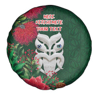 Maori Wheku Meri Kirihimete Personalised Spare Tire Cover All Green Indigenous Maori Motif - Polynesian Pride
