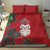 Maori Wheku Meri Kirihimete Personalised Bedding Set All Red Indigenous Maori Motif - Polynesian Pride