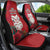 Maori Wheku Meri Kirihimete Personalised Car Seat Cover All Red Indigenous Maori Motif - Polynesian Pride