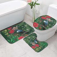 Tui Meri Kirihimete Personalised Bathroom Set Pohutukawa Flowers Green Motif - Polynesian Pride
