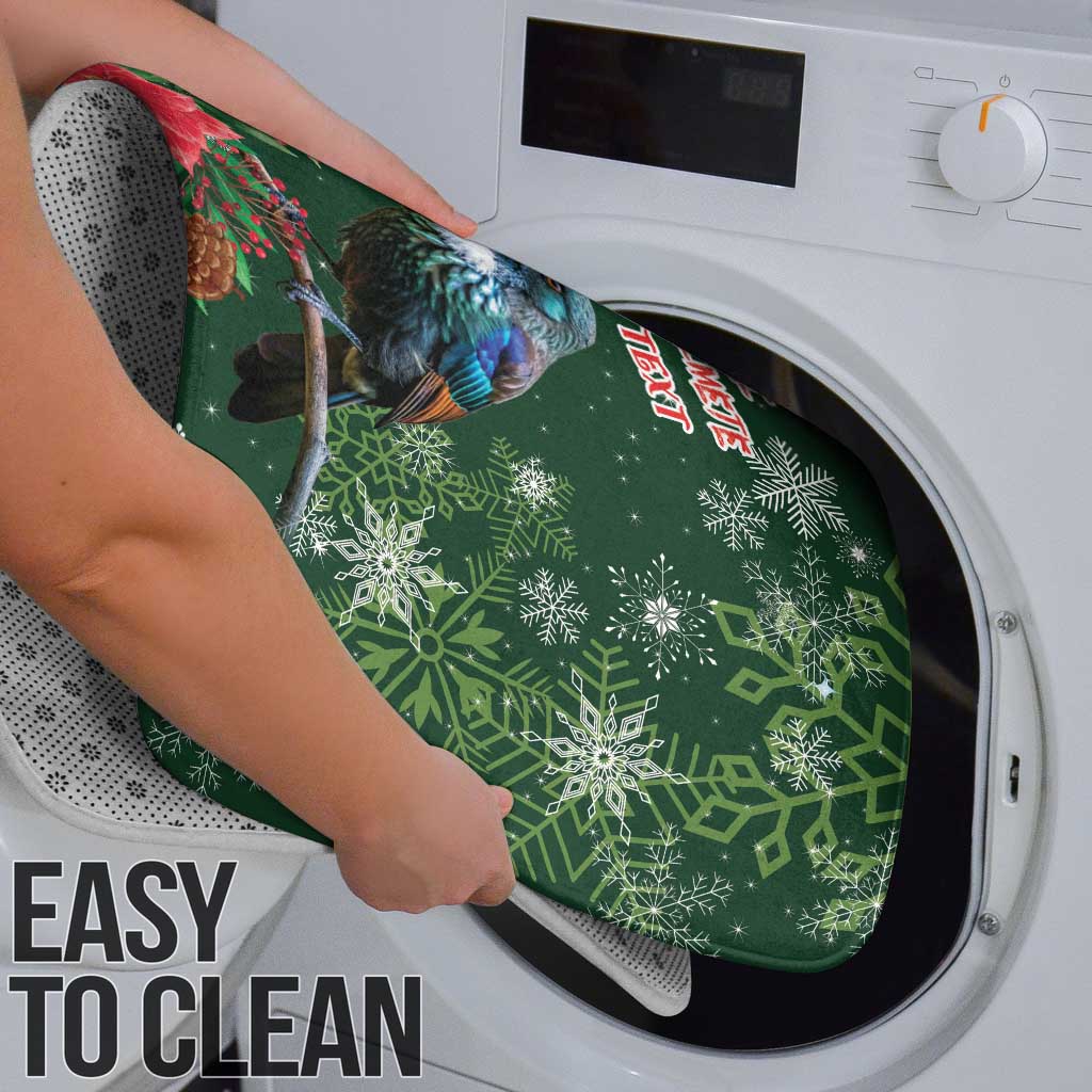 Tui Meri Kirihimete Personalised Bathroom Set Pohutukawa Flowers Green Motif - Polynesian Pride