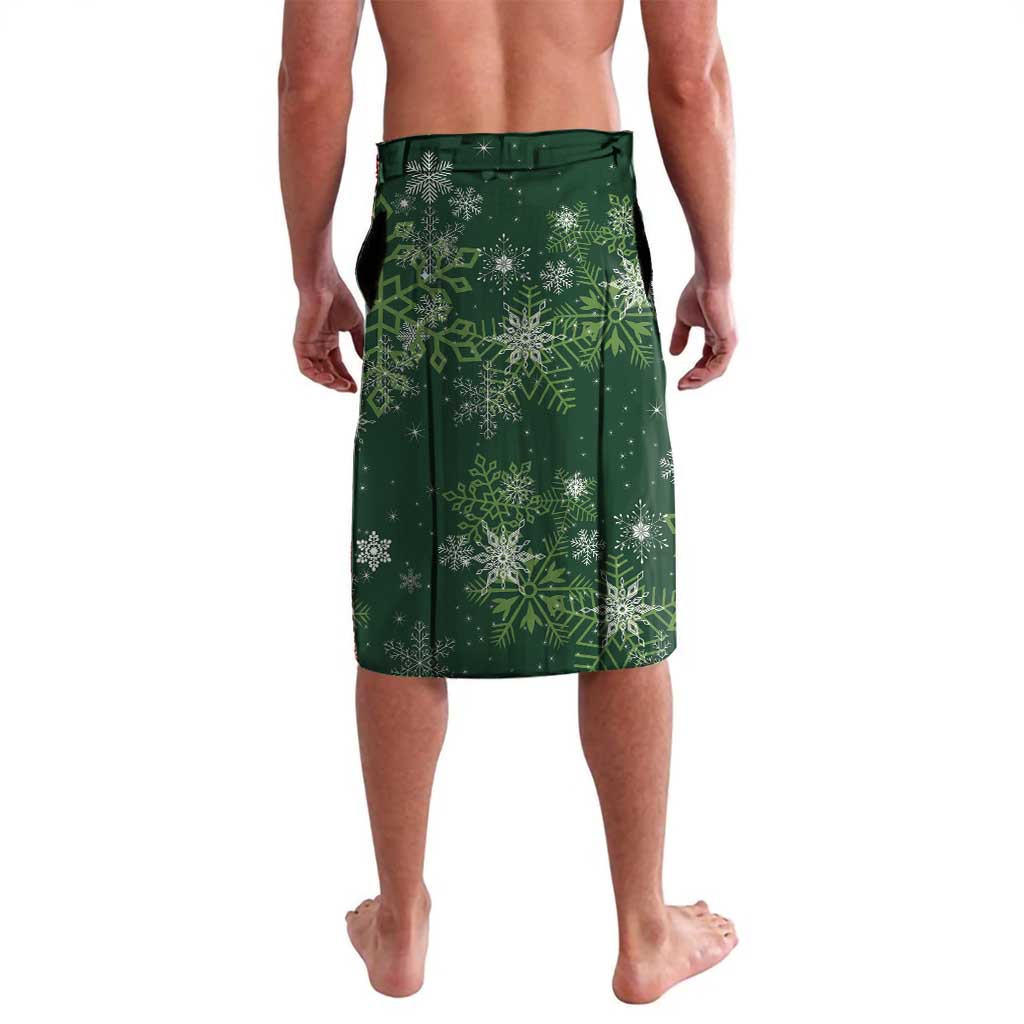 Tui Meri Kirihimete Personalised Lavalava Pohutukawa Flowers Green Motif - Polynesian Pride