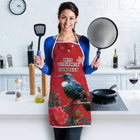 Tui Meri Kirihimete Personalised Apron Pohutukawa Flowers Red Motif LT9 - Polynesian Pride