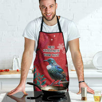 Tui Meri Kirihimete Personalised Apron Pohutukawa Flowers Red Motif LT9 - Polynesian Pride
