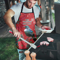 Tui Meri Kirihimete Personalised Apron Pohutukawa Flowers Red Motif LT9 - Polynesian Pride