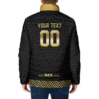 Mate Ma'a Tonga Custom Padded Jacket Tongan Sipi Tau Ngatu Inspired Black LT9 - Polynesian Pride