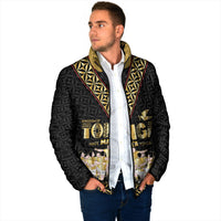 Mate Ma'a Tonga Custom Padded Jacket Tongan Sipi Tau Ngatu Inspired Black LT9 - Polynesian Pride
