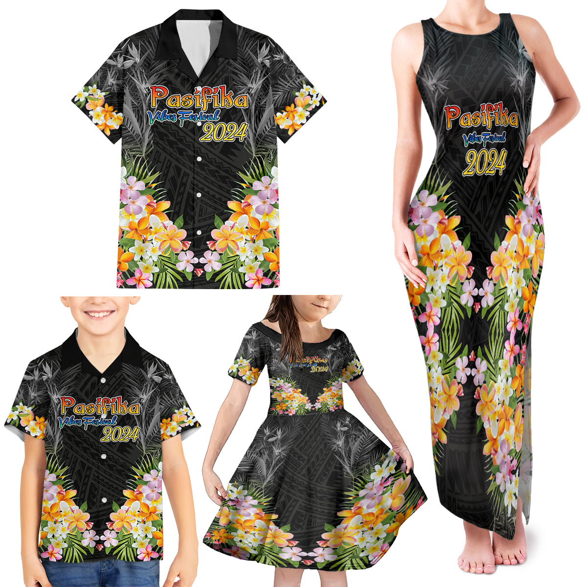 Pasifika Vibes Festival 2024 Auckland Family Matching Tank Maxi Dress and Hawaiian Shirt LT9 - Polynesian Pride