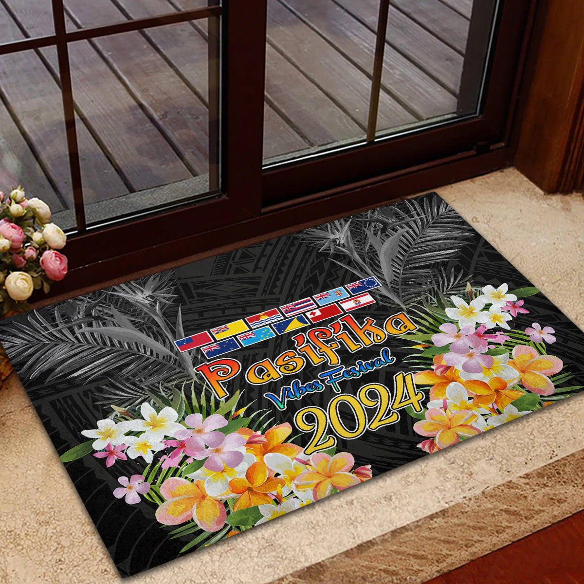 Pasifika Vibes Festival 2024 Auckland Rubber Doormat LT9 - Polynesian Pride