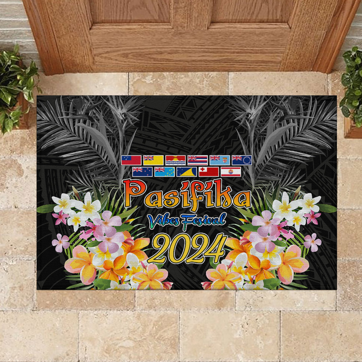 Pasifika Vibes Festival 2024 Auckland Rubber Doormat LT9 - Polynesian Pride