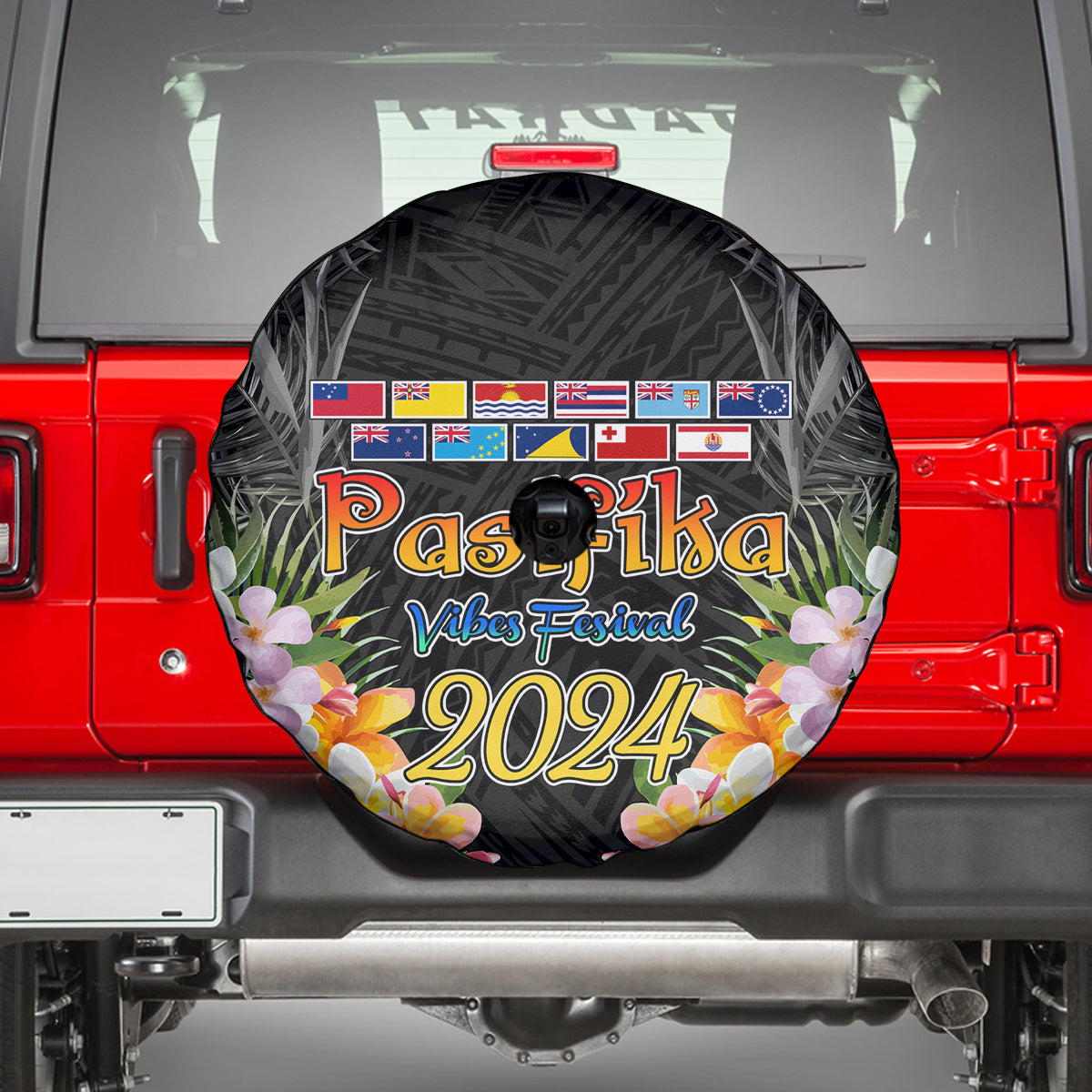 Pasifika Vibes Festival 2024 Auckland Spare Tire Cover LT9 - Polynesian Pride