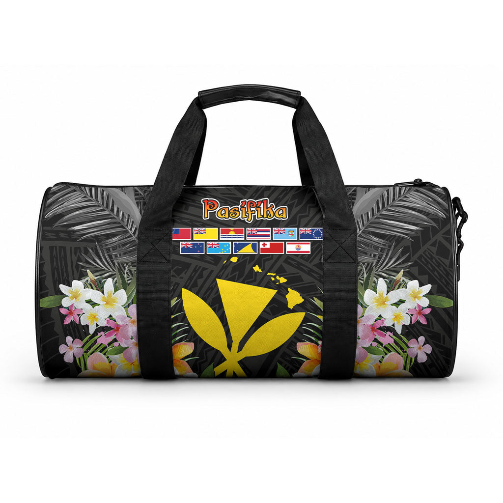 Pasifika Vibes Festival 2024 Duffle Bag Kanaka Maoli With Hawaiian Islands LT9 One size Black - Polynesian Pride