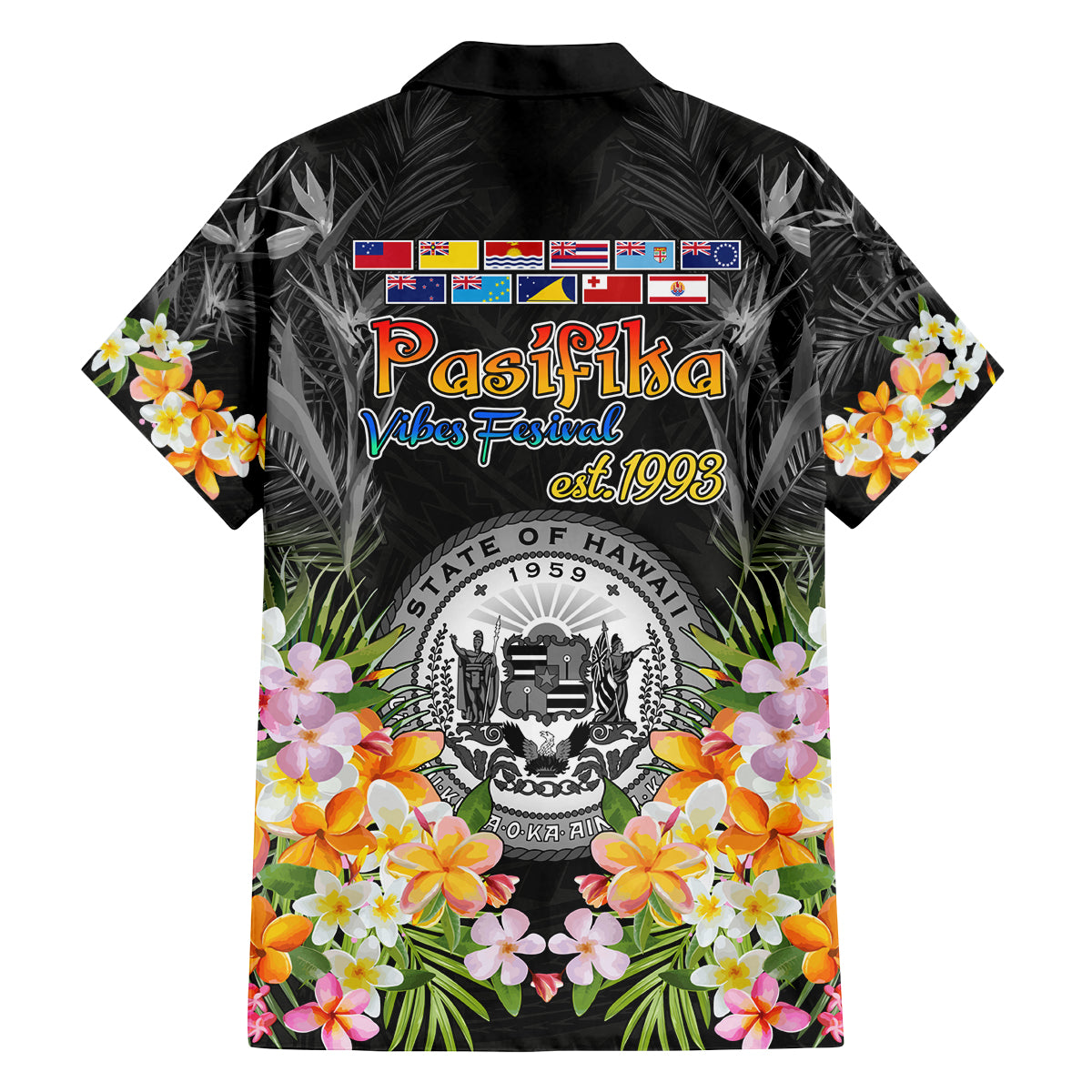Pasifika Vibes Festival 2024 Family Matching Off Shoulder Short Dress and Hawaiian Shirt Kanaka Maoli With Hawaiian Islands LT9 - Polynesian Pride