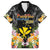 Pasifika Vibes Festival 2024 Family Matching Puletasi and Hawaiian Shirt Kanaka Maoli With Hawaiian Islands LT9 Dad's Shirt - Short Sleeve Black - Polynesian Pride