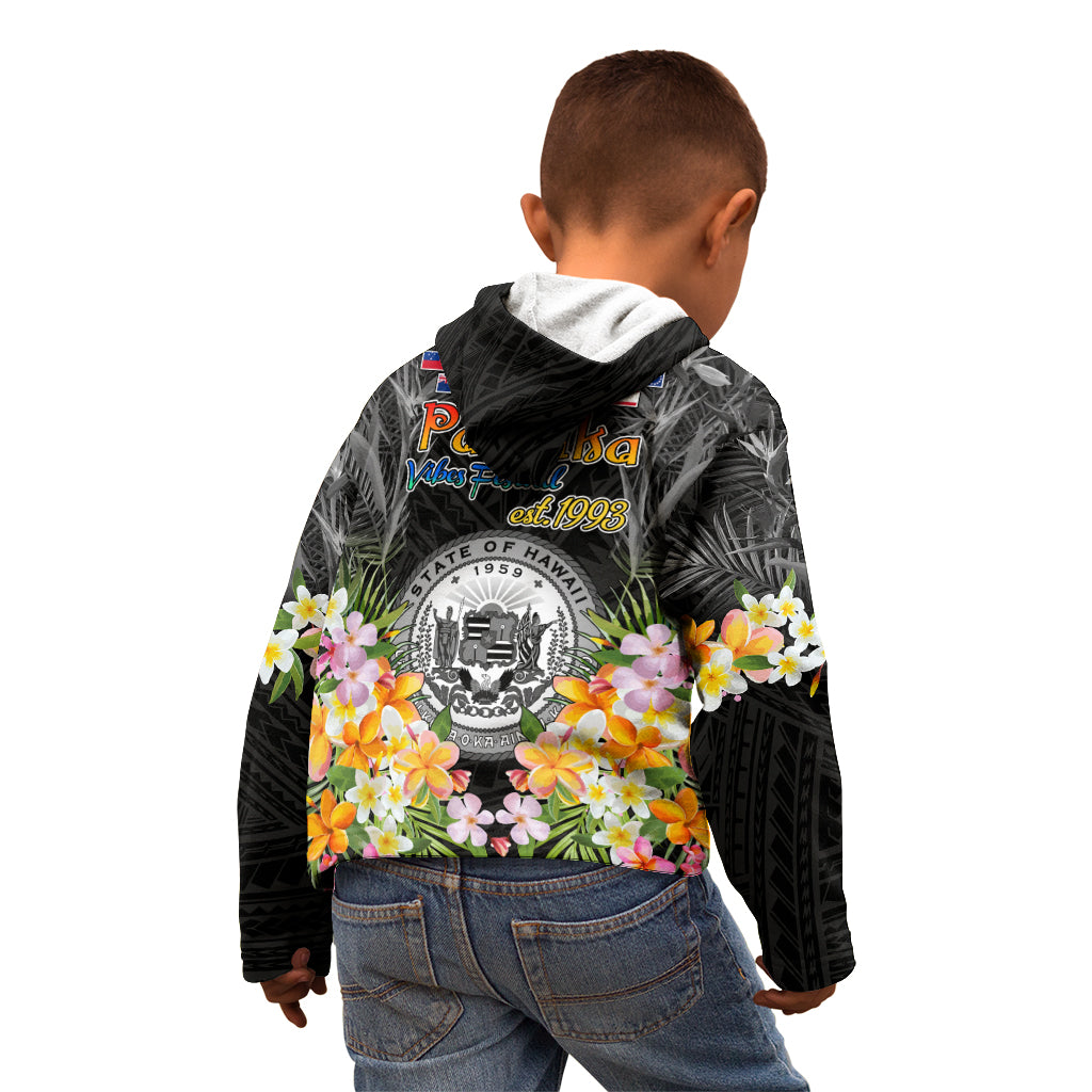 Pasifika Vibes Festival 2024 Kid Hoodie Kanaka Maoli With Hawaiian Islands LT9 - Polynesian Pride