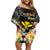 Pasifika Vibes Festival 2024 Off Shoulder Short Dress Kanaka Maoli With Hawaiian Islands LT9 Women Black - Polynesian Pride