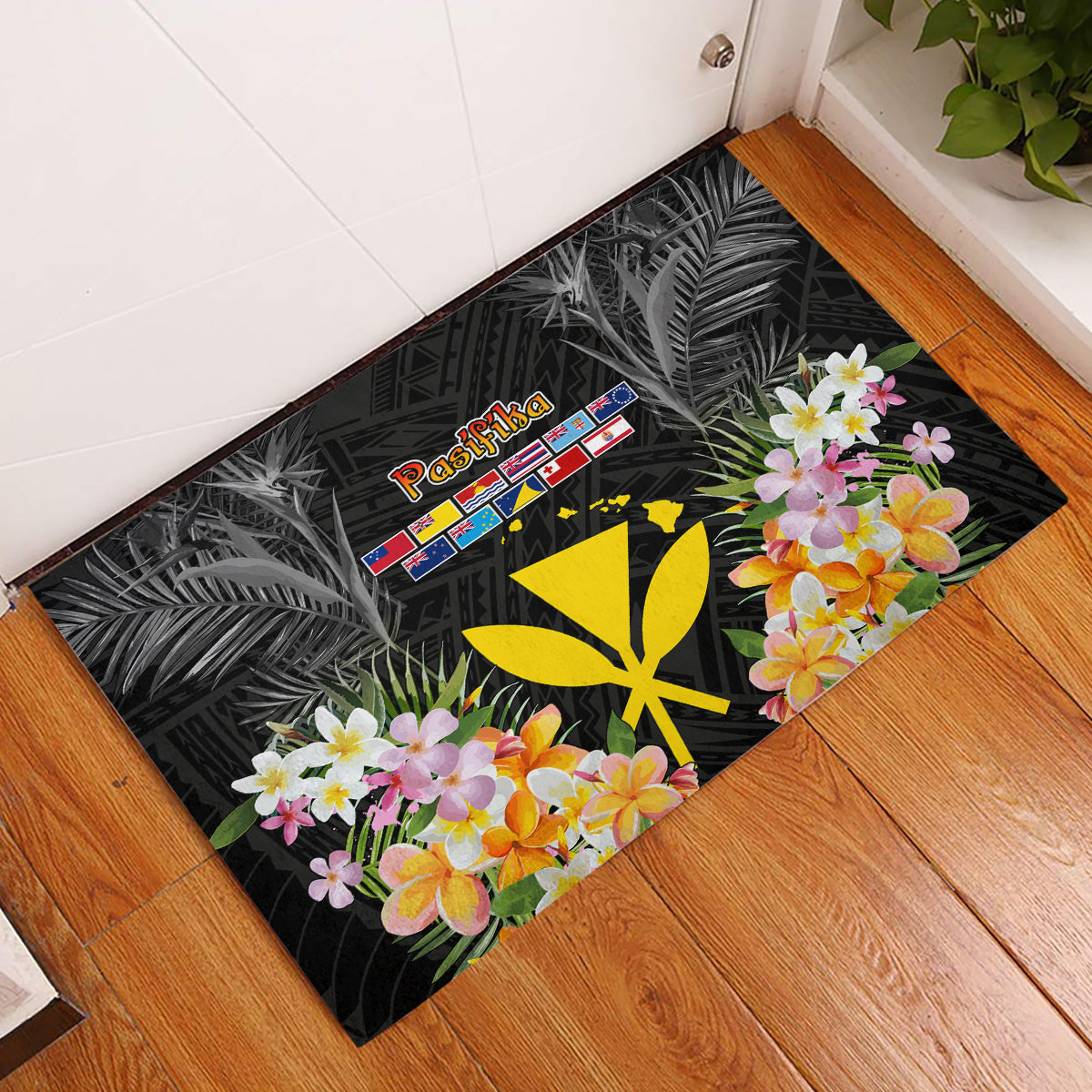 Pasifika Vibes Festival 2024 Rubber Doormat Kanaka Maoli With Hawaiian Islands