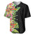 Hawaii Tropical Flowers Tribal Pattern Baseball Jersey No1 LT9 Black - Polynesian Pride