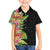 Hawaii Tropical Flowers Tribal Pattern Family Matching Off Shoulder Long Sleeve Dress and Hawaiian Shirt No1 LT9 Son's Shirt Black - Polynesian Pride