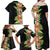 Hawaii Tropical Flowers Tribal Pattern Family Matching Off Shoulder Maxi Dress and Hawaiian Shirt No1 LT9 - Polynesian Pride