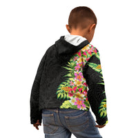 Hawaii Tropical Flowers Tribal Pattern Kid Hoodie No1 LT9 - Polynesian Pride
