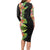 Hawaii Tropical Flowers Tribal Pattern Long Sleeve Bodycon Dress No1 LT9 - Polynesian Pride