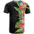 Hawaii Tropical Flowers Tribal Pattern T Shirt No1 LT9 - Polynesian Pride