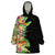 Hawaii Tropical Flowers Tribal Pattern Wearable Blanket Hoodie No1 LT9 One Size Black - Polynesian Pride