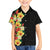 Hawaii Tropical Flowers Tribal Pattern Family Matching Puletasi and Hawaiian Shirt No2 LT9 Son's Shirt Black - Polynesian Pride