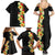 Hawaii Tropical Flowers Tribal Pattern Family Matching Summer Maxi Dress and Hawaiian Shirt No2 LT9 - Polynesian Pride