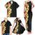 Hawaii Tropical Flowers Tribal Pattern Family Matching Tank Maxi Dress and Hawaiian Shirt No2 LT9 - Polynesian Pride