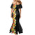 Hawaii Tropical Flowers Tribal Pattern Mermaid Dress No2 LT9 - Polynesian Pride