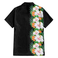 Hawaii Tropical Flowers Tribal Pattern Family Matching Long Sleeve Bodycon Dress and Hawaiian Shirt No3 LT9 - Polynesian Pride