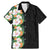 Hawaii Tropical Flowers Tribal Pattern Family Matching Mermaid Dress and Hawaiian Shirt No3 LT9 Dad's Shirt - Short Sleeve Black - Polynesian Pride