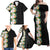 Hawaii Tropical Flowers Tribal Pattern Family Matching Off Shoulder Maxi Dress and Hawaiian Shirt No3 LT9 - Polynesian Pride