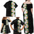 Hawaii Tropical Flowers Tribal Pattern Family Matching Off Shoulder Maxi Dress and Hawaiian Shirt No3 LT9 - Polynesian Pride