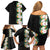 Hawaii Tropical Flowers Tribal Pattern Family Matching Off Shoulder Short Dress and Hawaiian Shirt No3 LT9 - Polynesian Pride