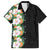 Hawaii Tropical Flowers Tribal Pattern Family Matching Off Shoulder Short Dress and Hawaiian Shirt No3 LT9 Dad's Shirt - Short Sleeve Black - Polynesian Pride